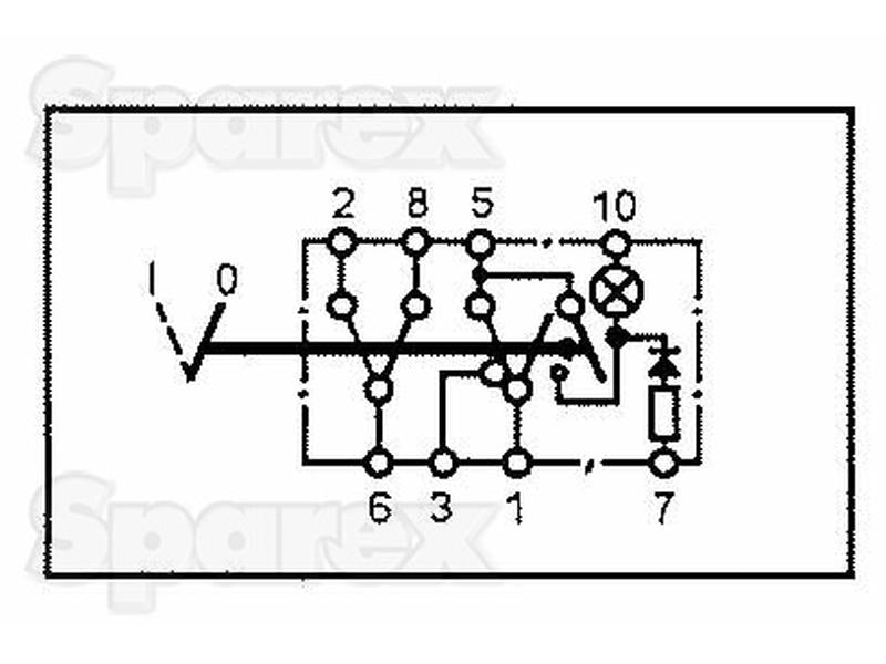 Interruptor - 4 piscas, 2 posições (On/Off) (S.23154)