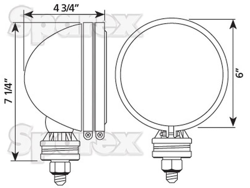 Farol - 12V, Ø160mm (S.2359)