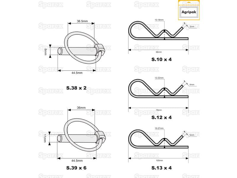 Sortido Cavilhas (20 un Agripak) (S.23795)