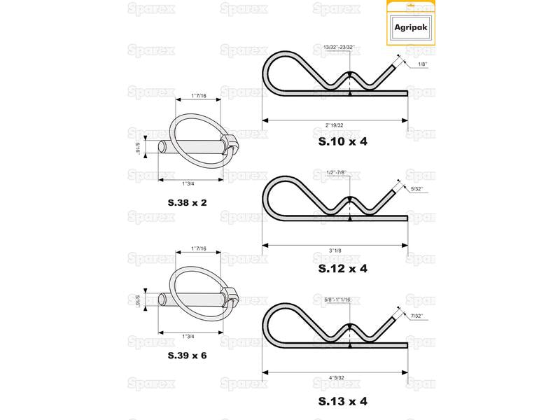 Sortido Cavilhas (20 un Agripak) (S.23795)