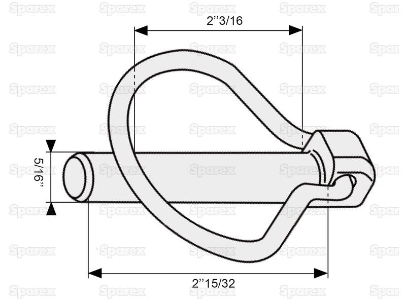 Cavilha mola tipo Pêra Ø8mm x 62mm (S.24637)