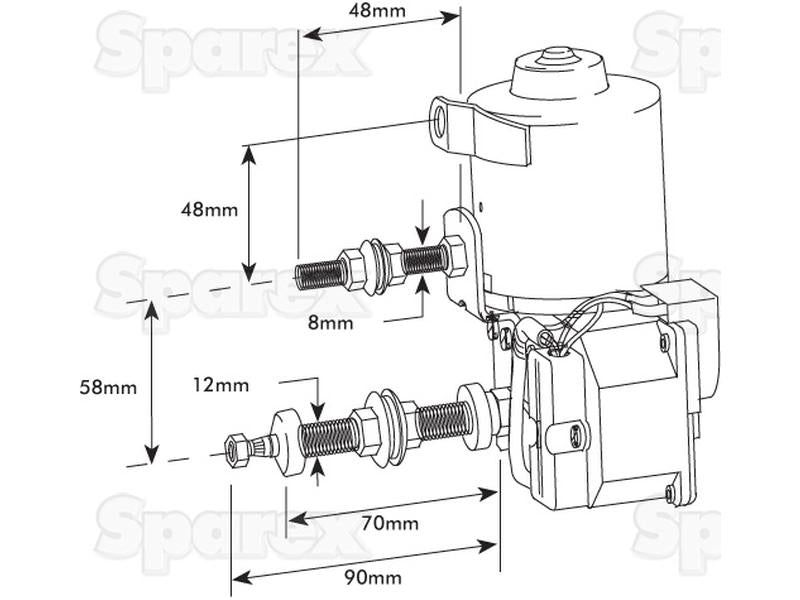 Motor limpa vidros 12V (S.24711)