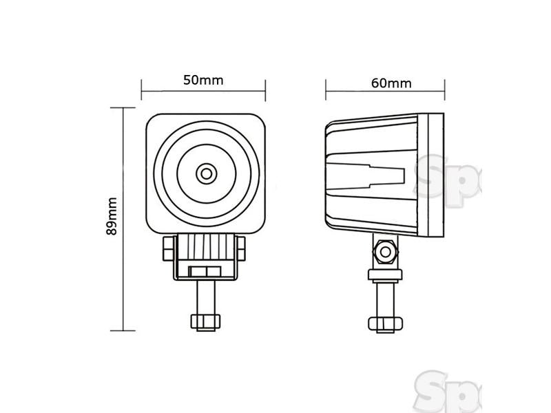 LED Farol, CISPR 25: Not Classified, 750 Lumens, 10-80V (S.24775)