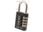 Squire Recodable Toughlock Combination Padlock - Die Cast, Largura da estrutura em: 38mm (Classificação de segurança: 4) (S.26750)