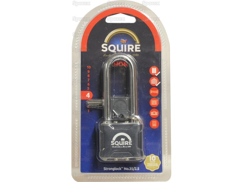 Squire Stronglock Pin Tumbler Padlock - Aço, Largura da estrutura em: 38mm (Classificação de segurança: 4) (S.26753)