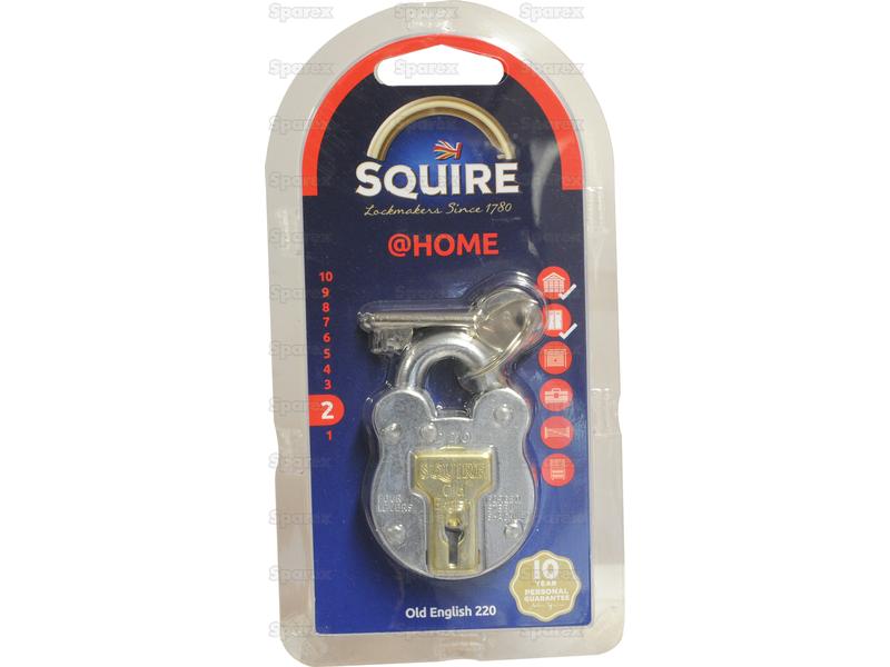 Squire Old English Padlock - Aço, Largura da estrutura em: 38mm (Classificação de segurança: 2) (S.26756)