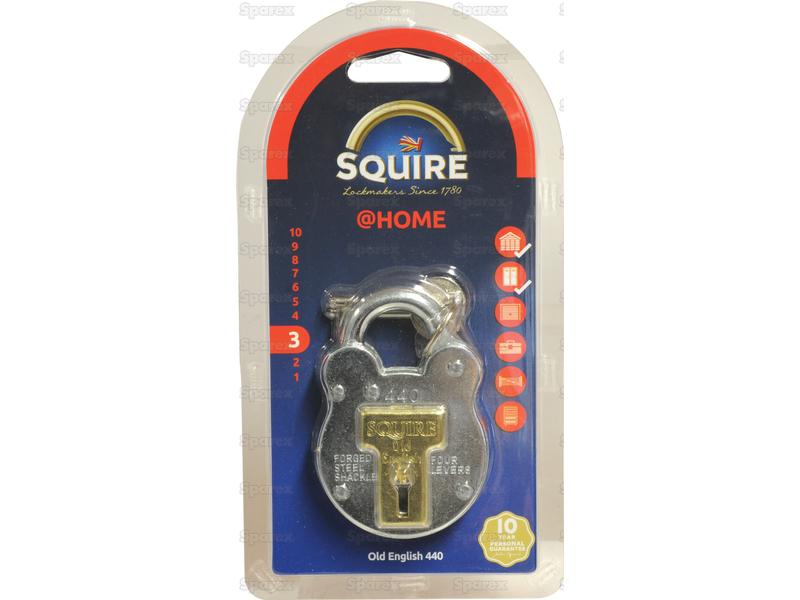 Squire Old English Padlock - Aço, Largura da estrutura em: 51mm (Classificação de segurança: 3) (S.26757)