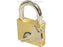 Squire Solid Brass Lion Range Padlock - Brass, Largura da estrutura em: 51mm (Classificação de segurança: 4) (S.26762)