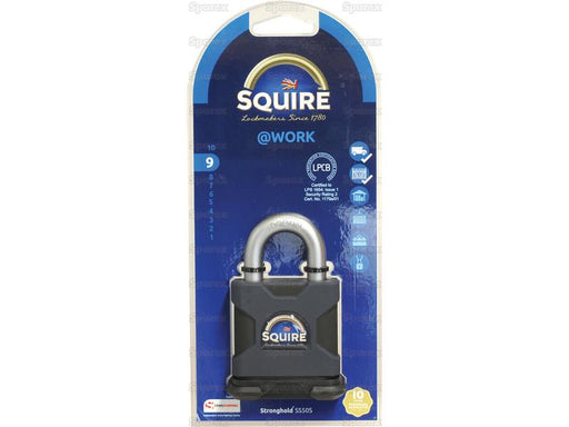 Squire Stronghold Padlock - Hardened Aço, Largura da estrutura em: 50mm (Classificação de segurança: 9) (S.26770)