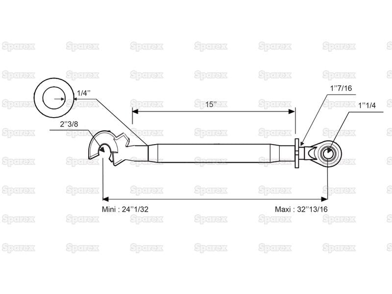 3º ponto (Cat.3/3) Comprimento minimo 560mm (S.28202)