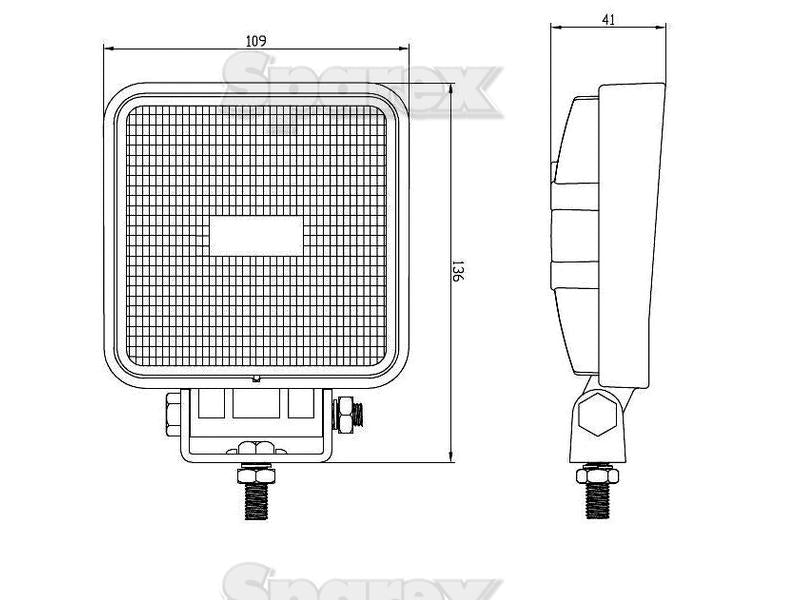 LED Farol, CISPR 25: Not Classified, 1800 Lumens, 10-30V (S.28542)