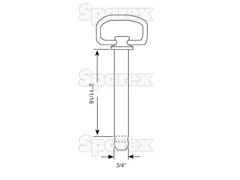 Cavilha de Engate com corrente 19x68mm (S.29260)