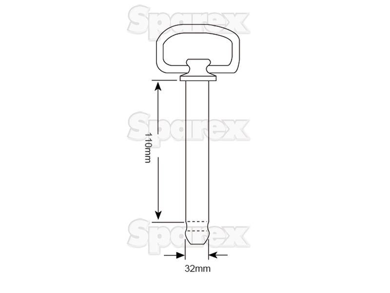 Cavilha de Engate com corrente 32x110mm (S.29261)