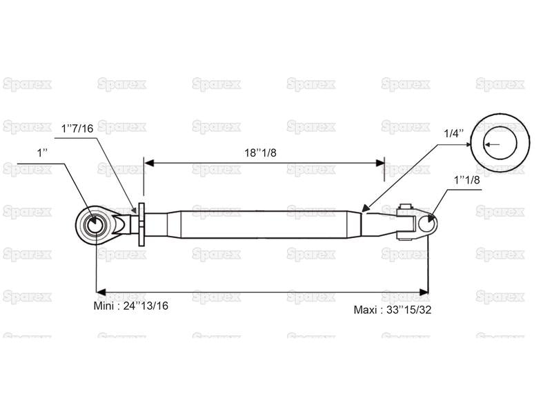 3º ponto (Cat.28mm/2) Comprimento minimo 630mm (S.29687)