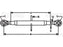 3º ponto (Cat.1/1) Olhal and Olhal, 1 1/8'', Comprimento minimo: 520mm. (S.300)