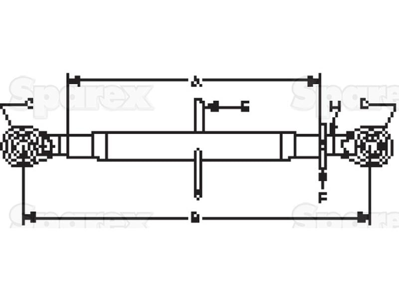 3º ponto (Cat.1/1) Olhal and Olhal, 1 1/8'', Comprimento minimo: 520mm. (S.300)