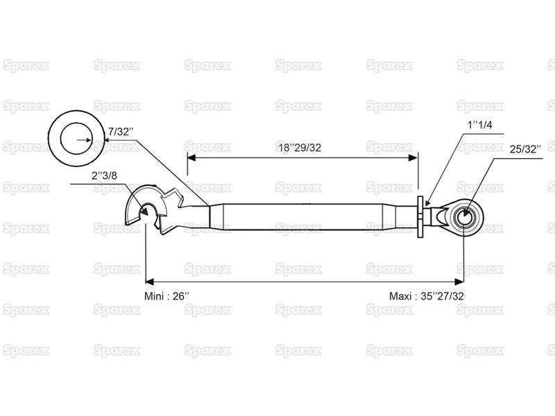 3º ponto (Cat.20mm/3) Comprimento minimo 660mm (S.33111)