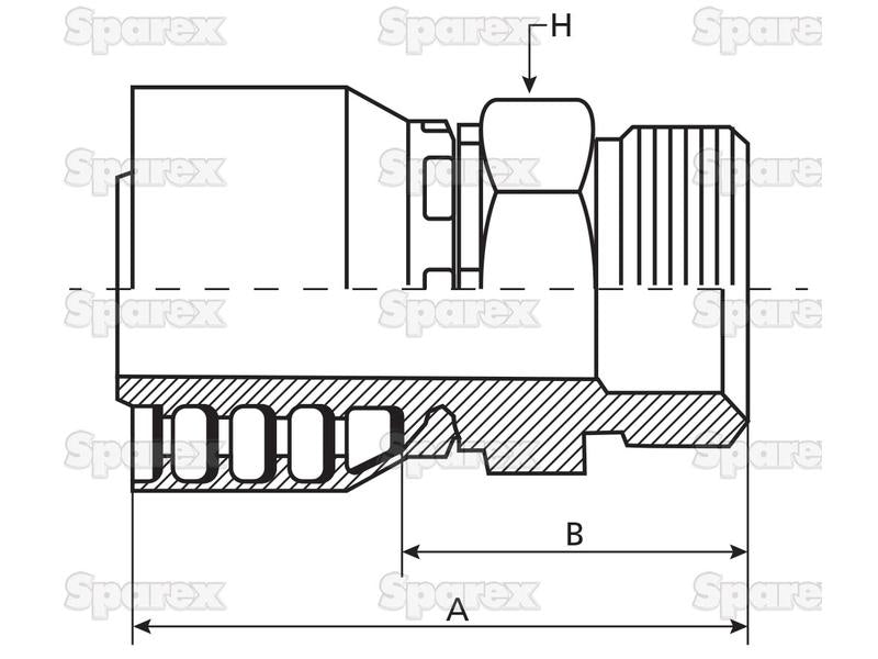 Parker Métrica Racord 1/4'' x M14 x 1.50 Macho Straight Heavy Series (S.3411404)