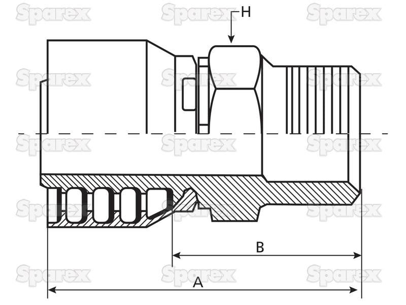 Parker NPTF Racord 1/4'' x 1/4'' x 18 Macho Straight Pipe (S.3510404)