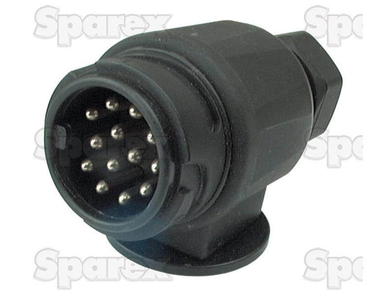 Ficha 13 ligações - Macho Com Screw Connectors Plástico (S.35503)