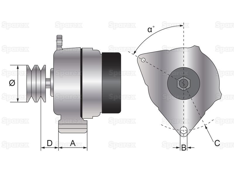 Alternador (Mahle) - 14V, 90 Amps (S.36097)