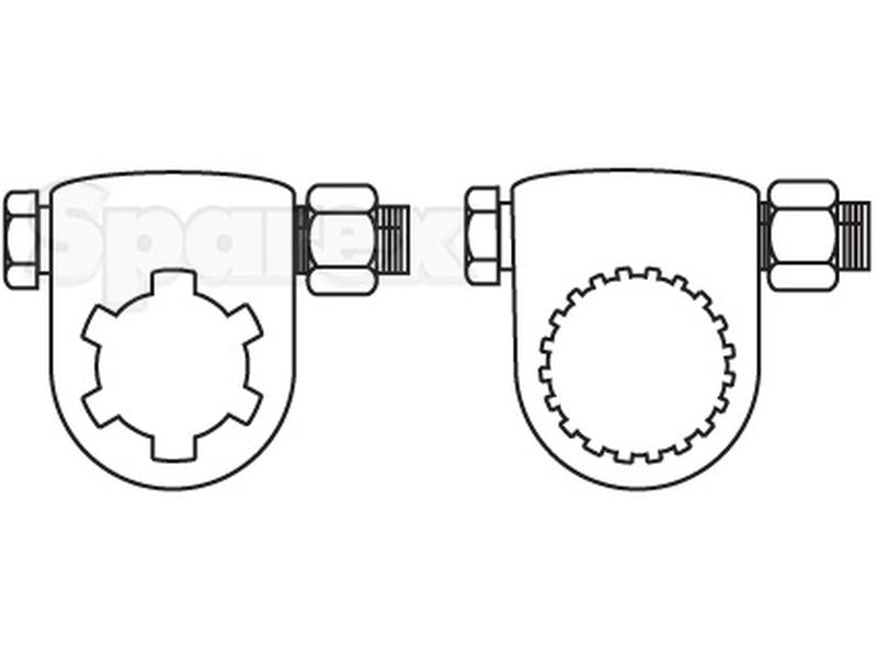 Adaptador PTO - Estria Femea 1 3/8'' - 6 x Male spline 1 3/8'' - 6 Com Quick Release Pin. (S.3737)