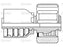 Parker métrica (Karcher) 1/4'' x M22 x 1.5 Fêmea Straight Swivel (S.3772204)