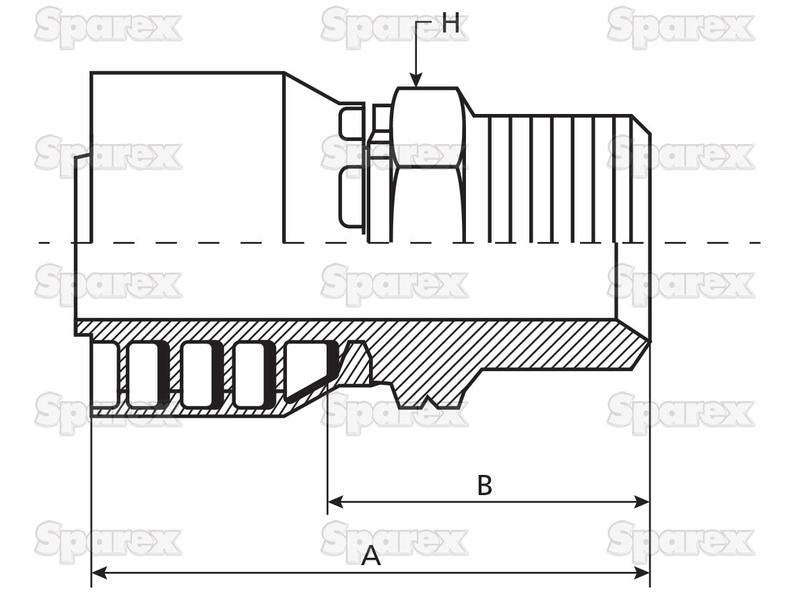 Parker BSPT Racord 1/4'' x 1/4'' x 19'' Macho Straight Taper (S.3810404)