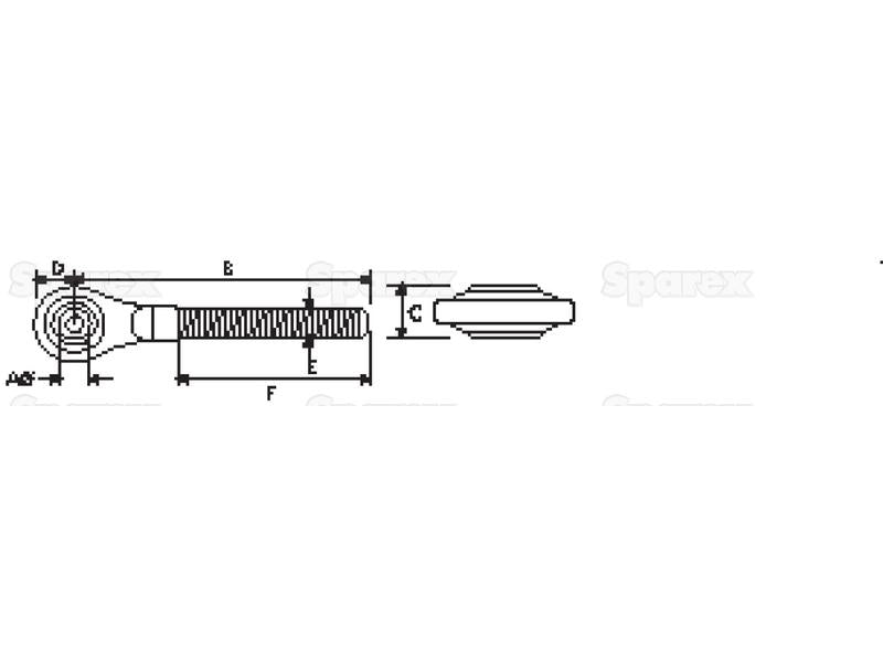 Olhal 3º ponto - 1 1/8'' UNC - Cat.2 (S.385)