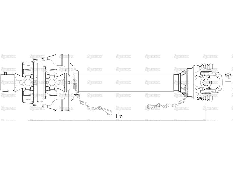 Transmissão AW21/W2380 1200mm Embraiagem de trinco (S.39021)