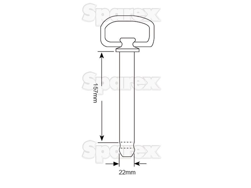 Cavilha de Engate com corrente 22x157mm (S.405)