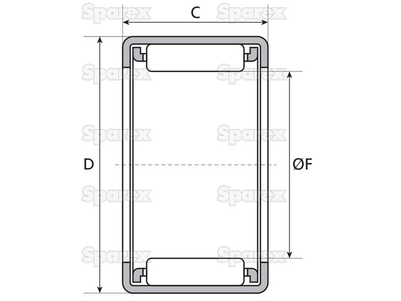 Sparex Rolamento de agulhas (SCE108) (S.40870)