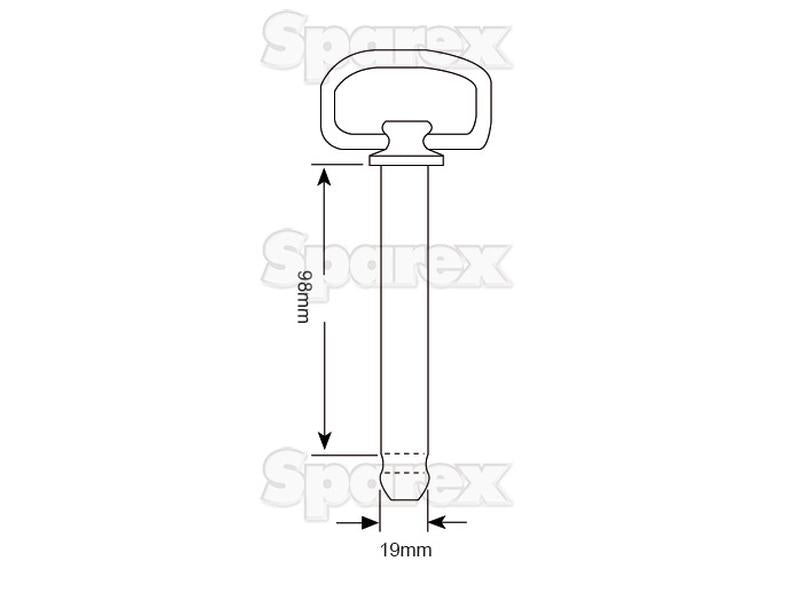 Cavilha de Engate com corrente 19x98mm (S.408)