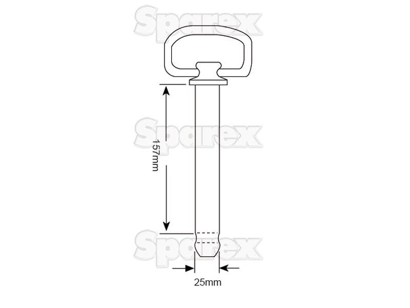 Cavilha de Engate com corrente 25x157mm (S.410)