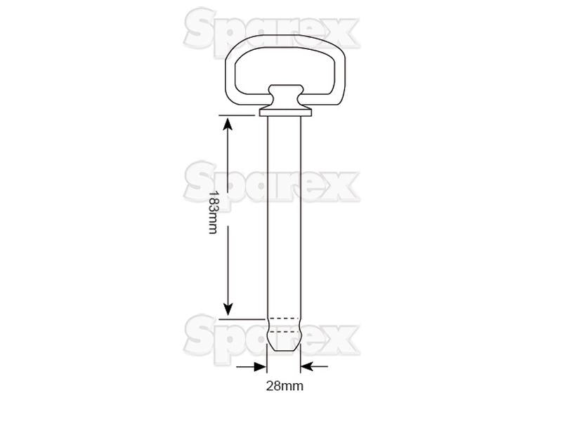 Cavilha de Engate com corrente 28.6x183mm (S.412)