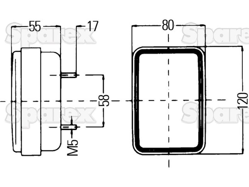 Farolim Traseiro 12V, Esq./Dir. (S.41400)