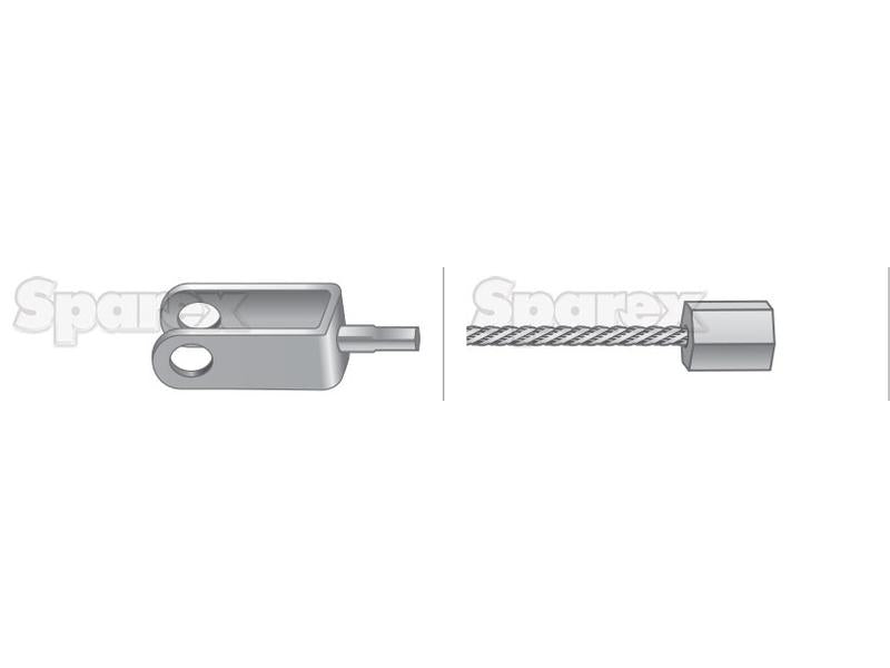 Cabo acelerador de pé - Comprimento: 977mm, Comprimento externo do cabo: 957mm. (S.41844)