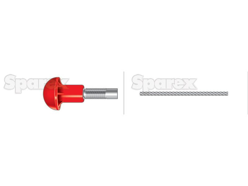 Cabo stop - Comprimento: 1130mm, Comprimento externo do cabo: 1020mm. (S.41847)