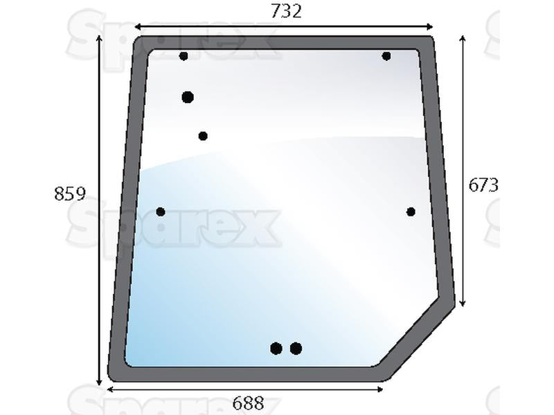 vidro superior traseiro (S.43100)