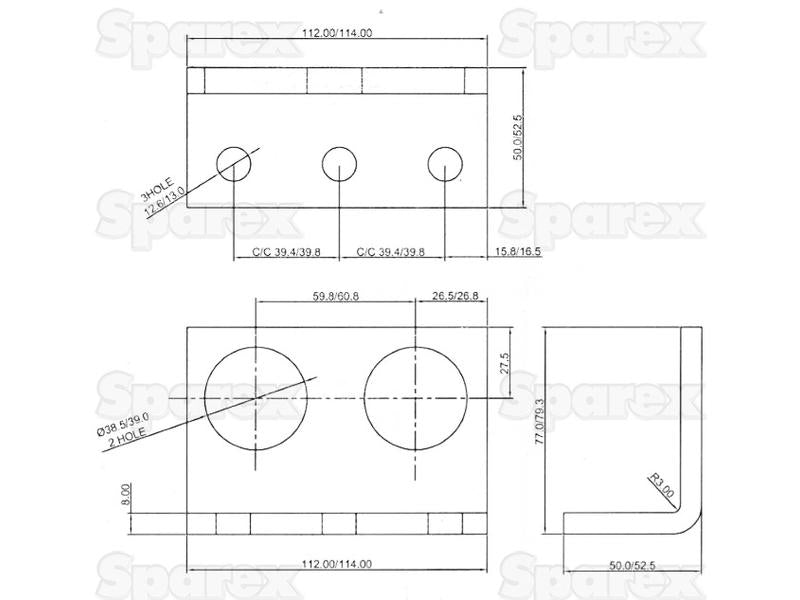 Sparex Suporte de montagem de libertação rápida hidráulica (S.4409)