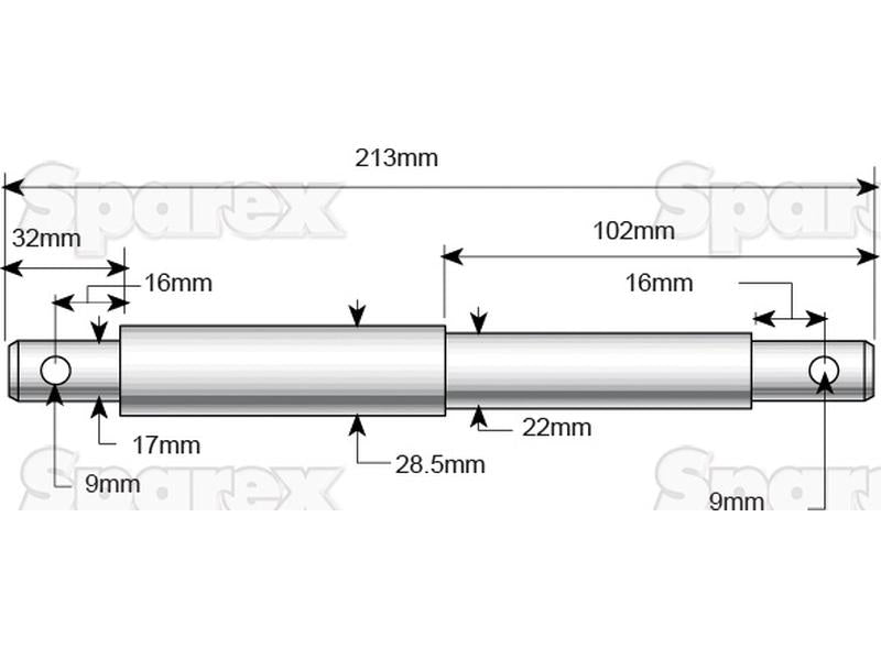 Munhao - Categoria dupla 22 - 28x213mm, Tamanho da rosca Tamanho da rosca 1/2 (S.5007)