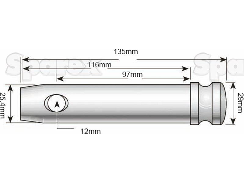 Cavilha com corrente 25x97mm Cat. 2 (S.5019)