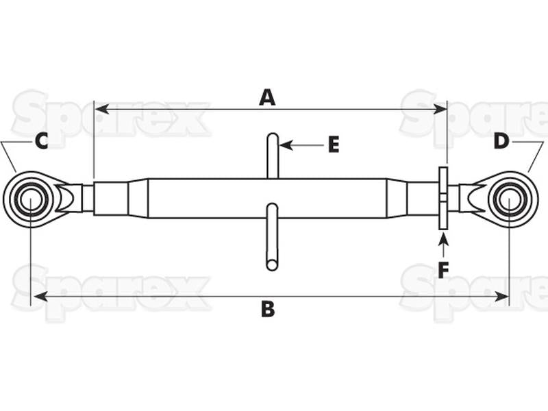 3º ponto (Cat.2/3) Comprimento minimo 540mm (S.52382)