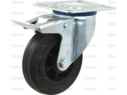 Roda borracha - Capacidade: 75kgs, Diâmetro da roda: 100mm (S.52574)