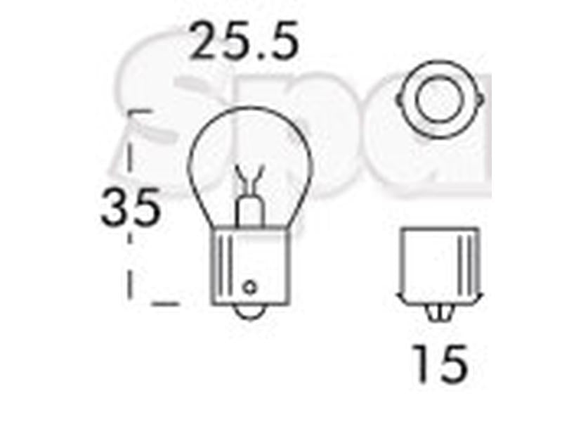 Lâmpada 24V 21W BA15s Caixa (S.53250)