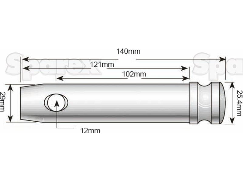 Cavilha com corrente 25x102mm Cat. 2 (S.5364)