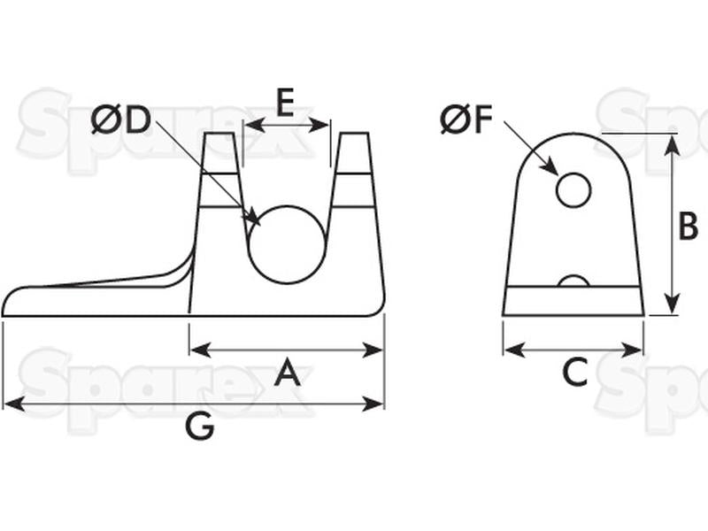 Tail Board Forket, Cavilha Ø21mm (S.55920)