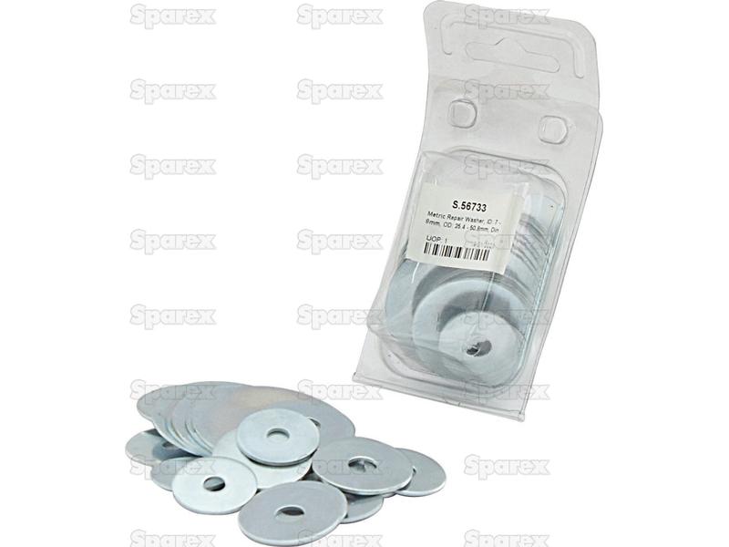 Repair Washers, ID: 7 - 8mm, OD: 25.4 - 50.8mm, Din 7973), (Agripak 30 un) (S.56733)