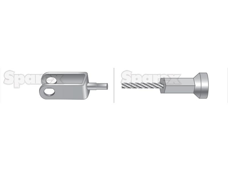 Cabo acelerador - Comprimento: 608mm, Comprimento externo do cabo: 508mm. (S.58770)