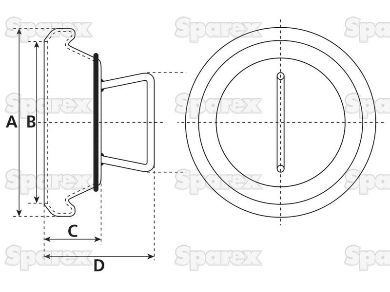 Tampa - Fêmea - 5'' (133mm) (galvanizado) (S.59419)